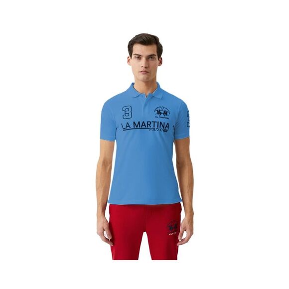 La Martina Blu Cotton Men Shirt main image 1